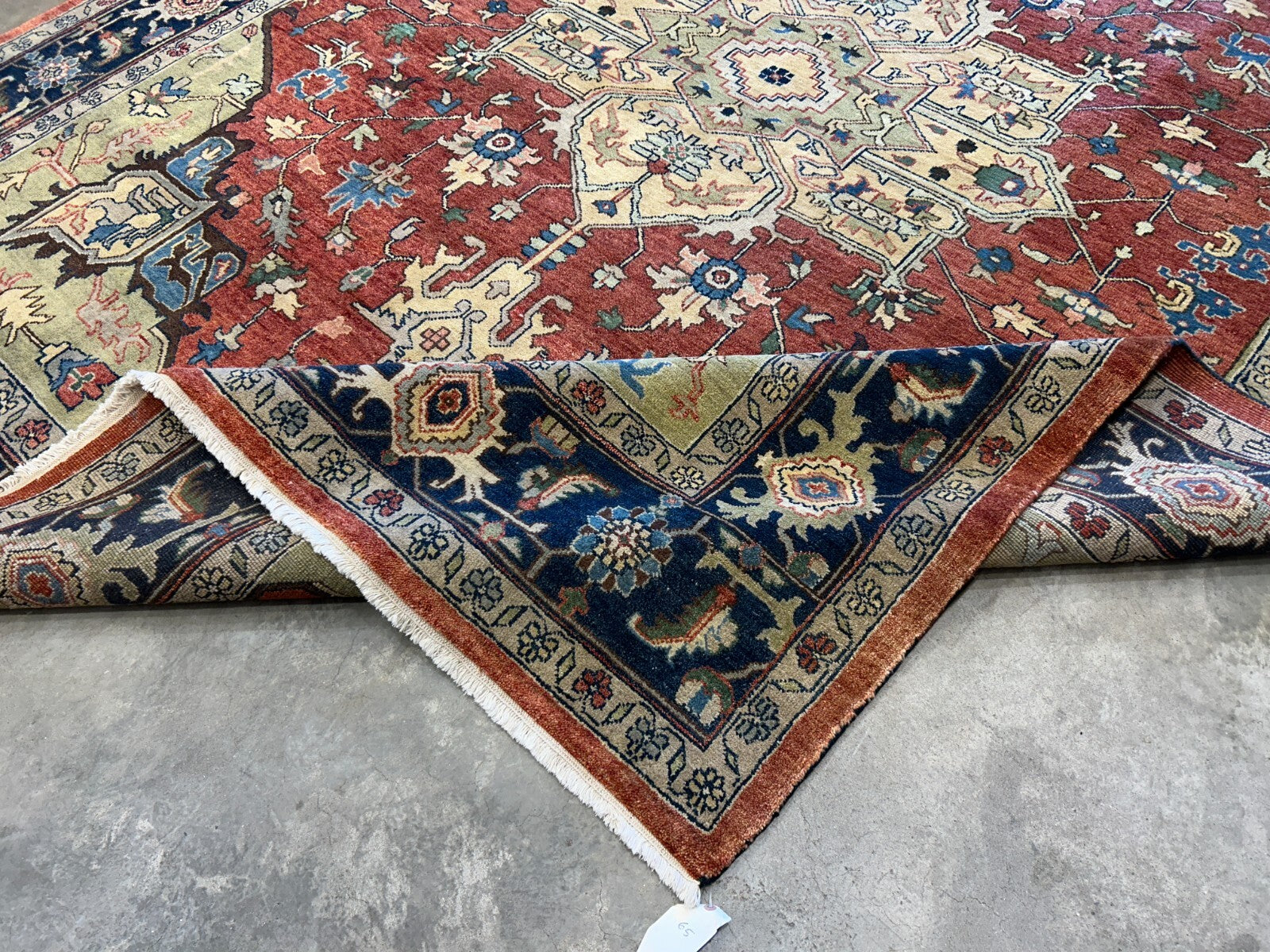 7'3"x10'3" Fine Hand-Knotted 100% Wool Pile IndoHeriz Rug