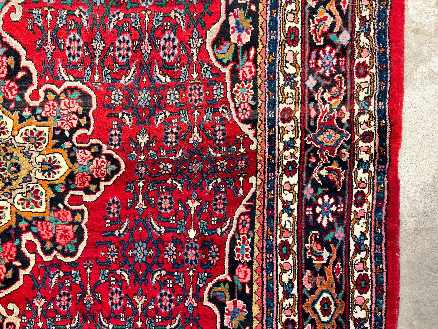 6'7"x10'6" Hand-Knotted 100% Wool Pile Bidjare Carpet - Area Rug