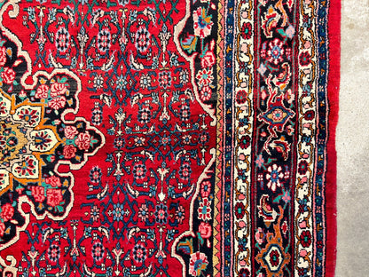 6'7"x10'6" Hand-Knotted 100% Wool Pile Bidjare Carpet - Area Rug