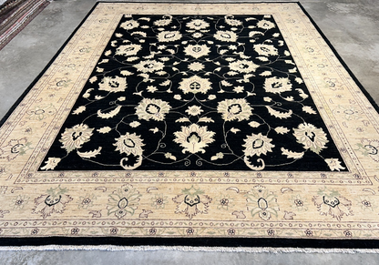 9'x12' Hand-Knotted 100% Wool Pile Oriental Rug