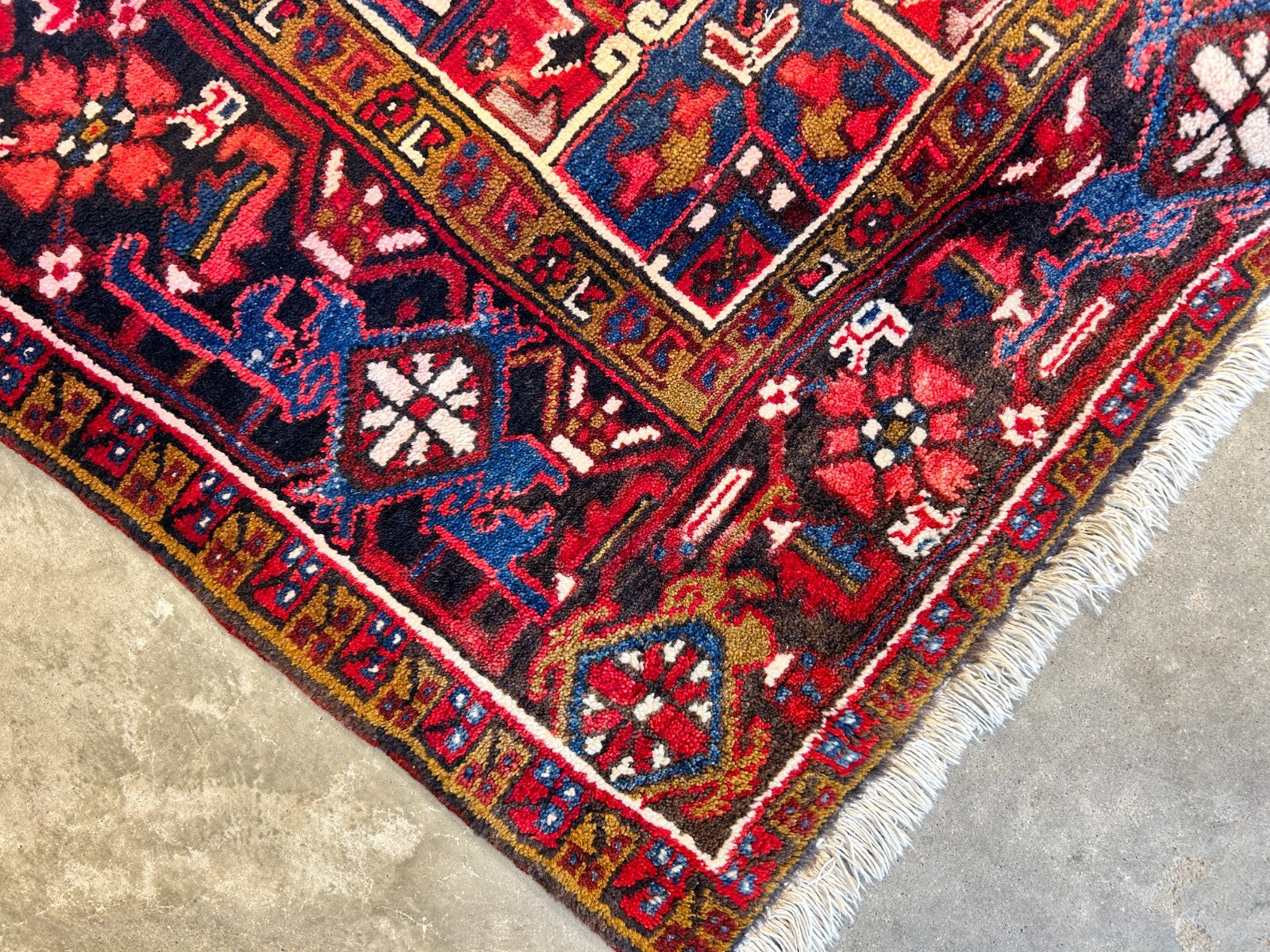 7'9"x11'2" Hand-Knotted 100% Wool Pile Herize Rug