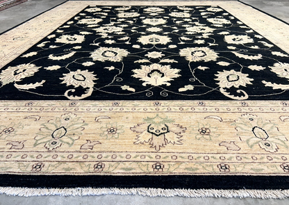 9'x12' Hand-Knotted 100% Wool Pile Oriental Rug
