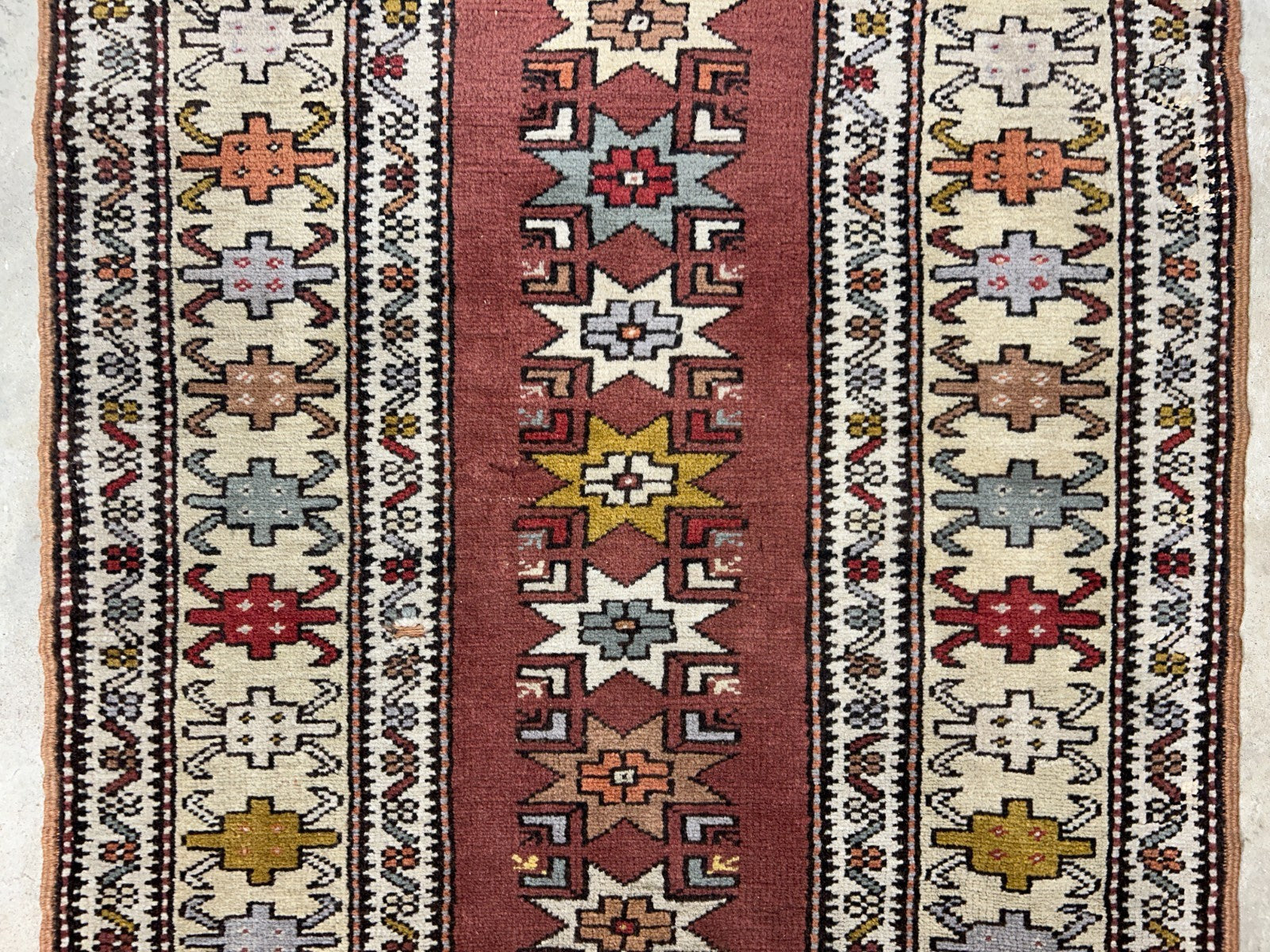 3'x5' Antique Hand-Knotted 100% Wool Pile Caucasian Area Rug - Carpet