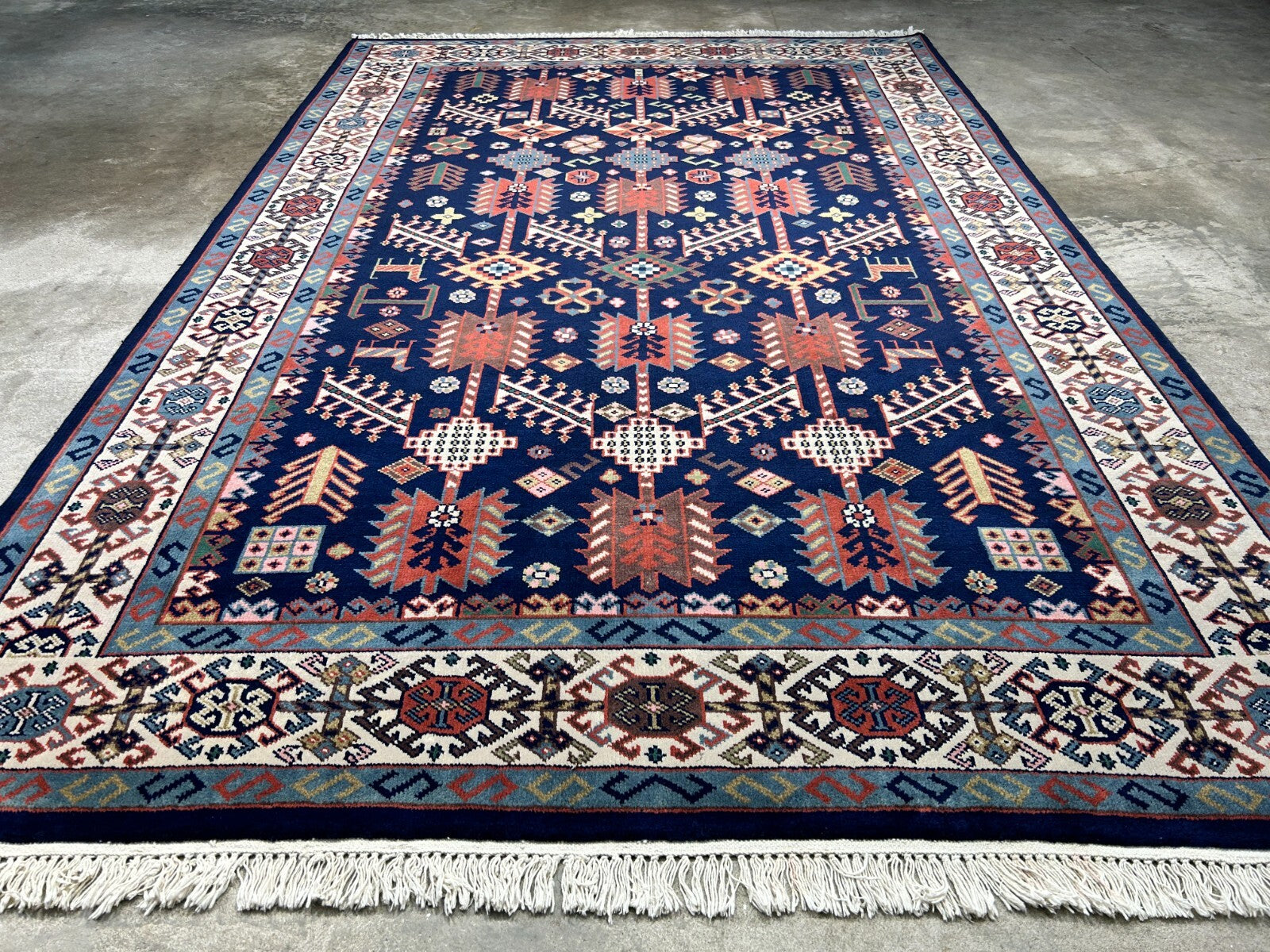 5'10"x8'9" Hand-Knotted 100% Wool Carpet - Kazak Area Rug