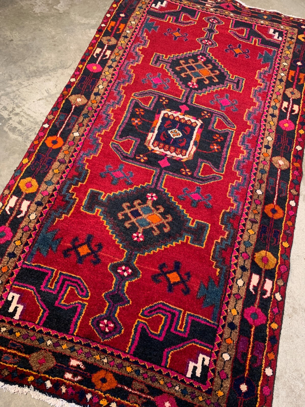 4'0"x 7'5" Hand-Knotted 100% Wool Pile Mousele Area Rug - Carpet