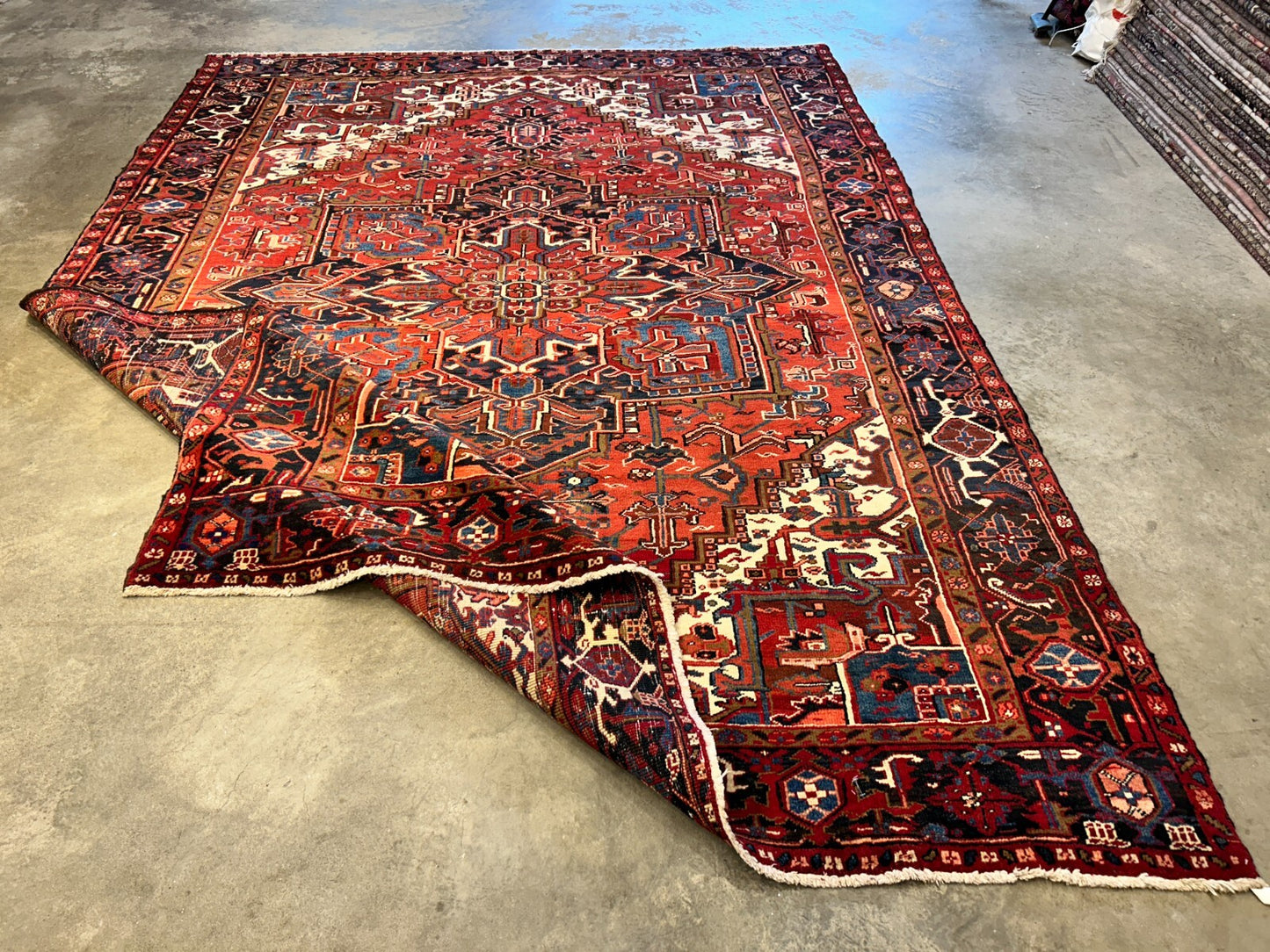 8'3"x11'4" Hand-Knotted 100% Wool Pile Herize Rug