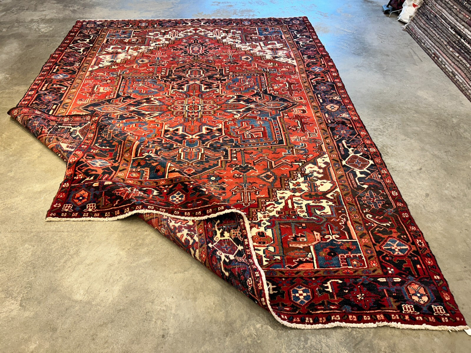 8'3"x11'4" Hand-Knotted 100% Wool Pile Herize Rug