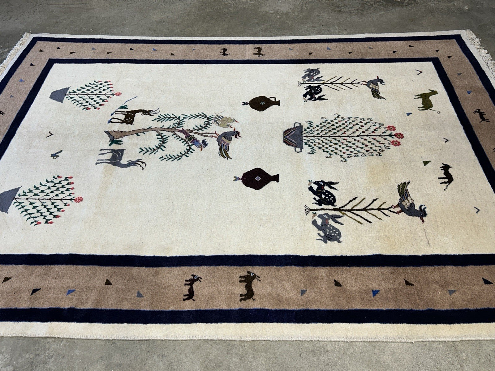 6’5”x9’6” Hand-Knotted 100% Wool Pile Oriental Area Rug - Carpet