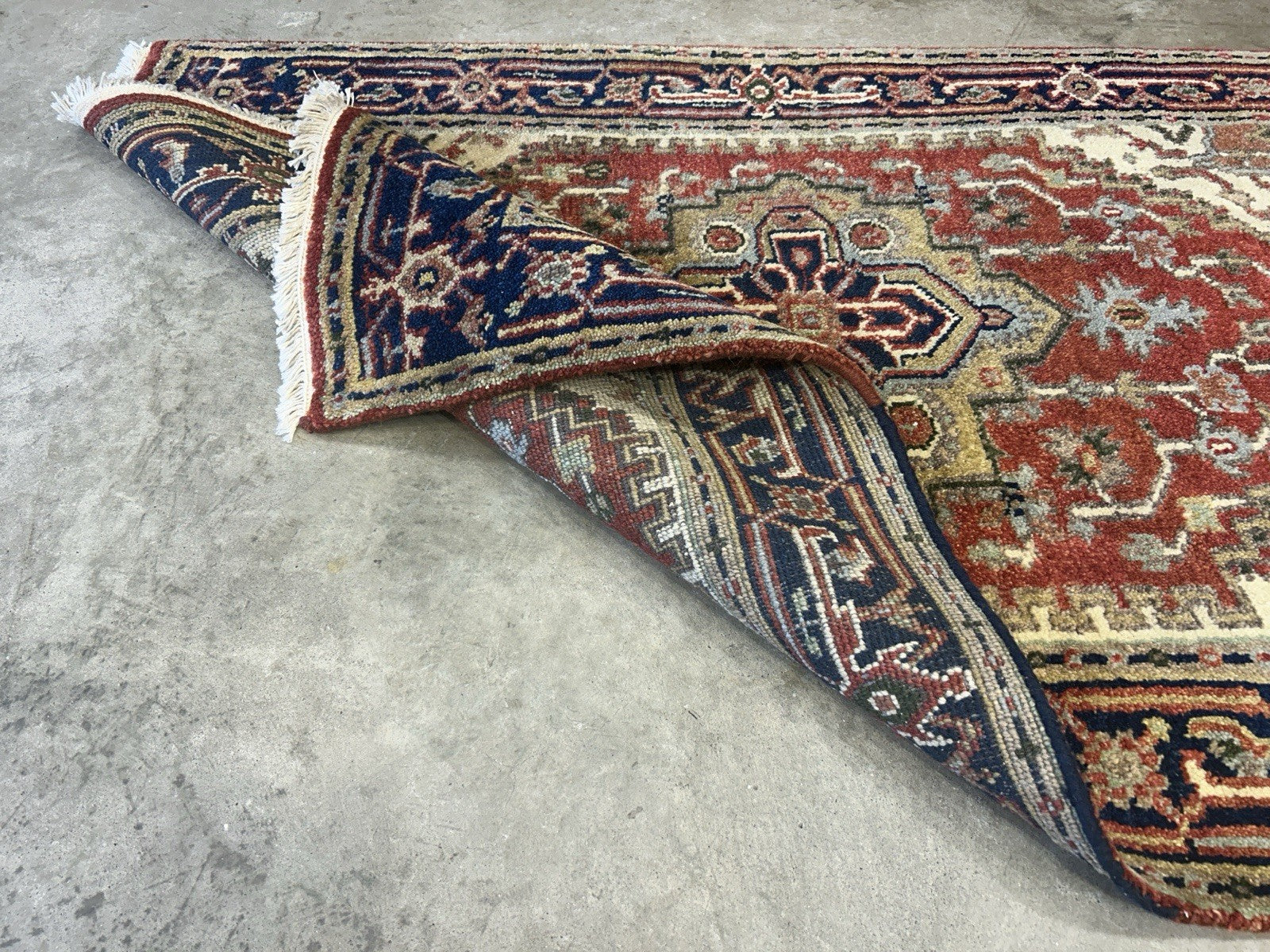 3’x4’9" Hand-Knotted 100% Wool Indoserapi Area Rug - Carpet