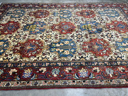 6'10"x10'2" Hand-Knotted 100% Lamb Wool Bakhtiarie Carpet - Area Rug