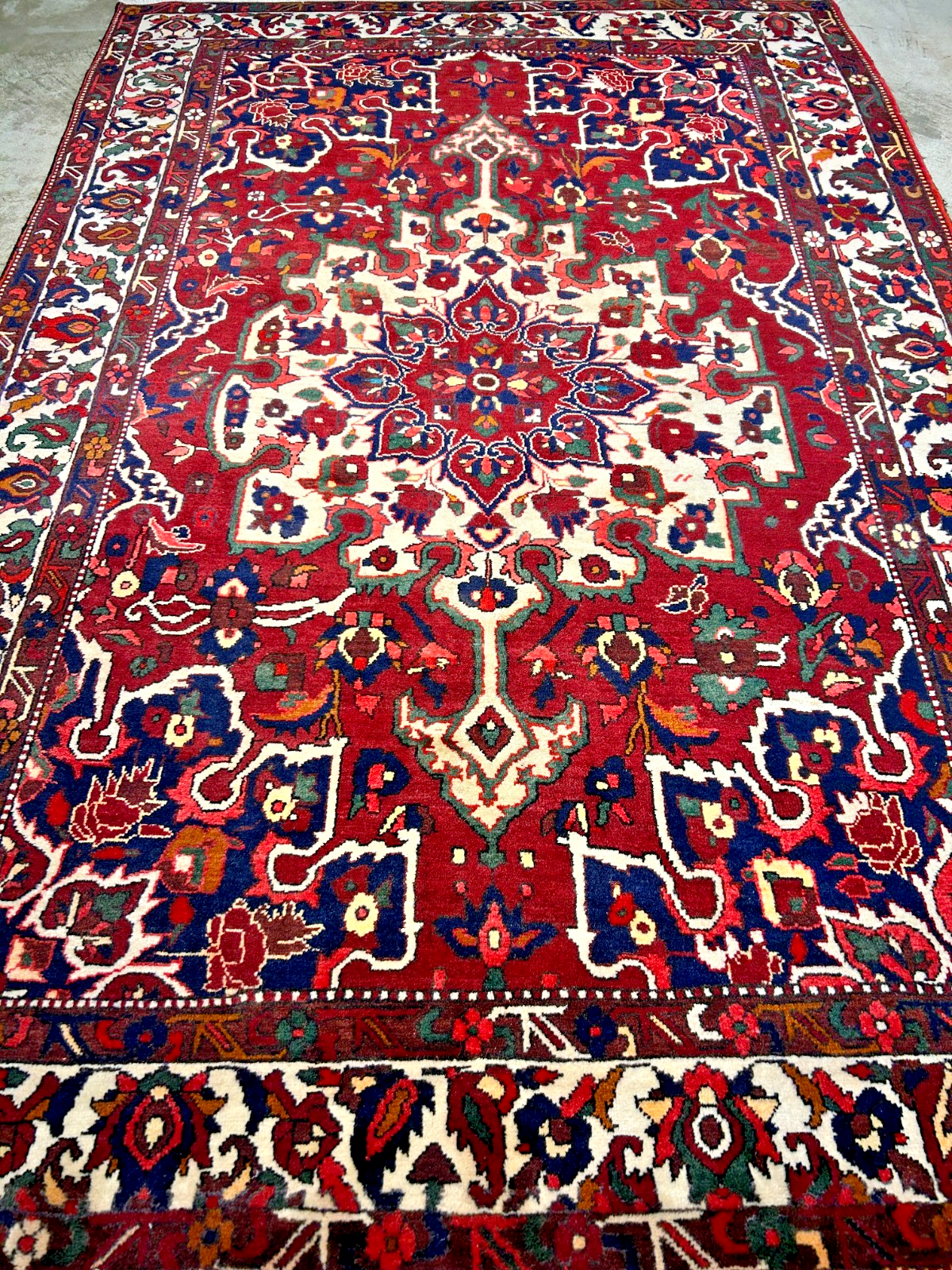 6'8"x9'9" Hand-Knotted 100% Wool Pile Bakhtiarie Carpet - Area Rug