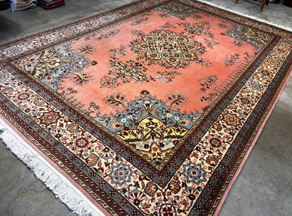 8'4" x 11'10'' Hand-Knotted 100% Wool Pile Romany Area Rug