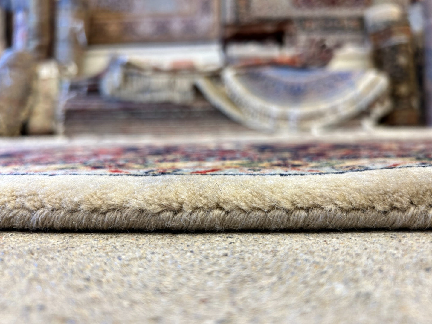 8'8"x11'8" Hand-Knotted 100% Lamb Wool Sarouke Design Carpet - Area Rug