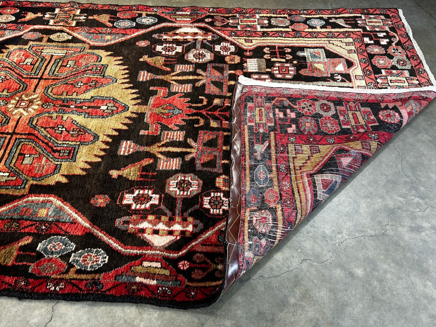 4'9" x 10'8" Hand-Knotted 100% Wool Pile Nahavande Area Rug - Carpet