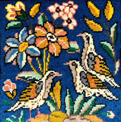 3'5"x5'2" Hand-Knotted 100% Lamb Wool Bakhtiarie Carpet - Area Rug