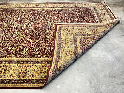 9'x12' Hand-Knotted 100% Lamb Wool Pile Persiane Design Carpet - Area Rug