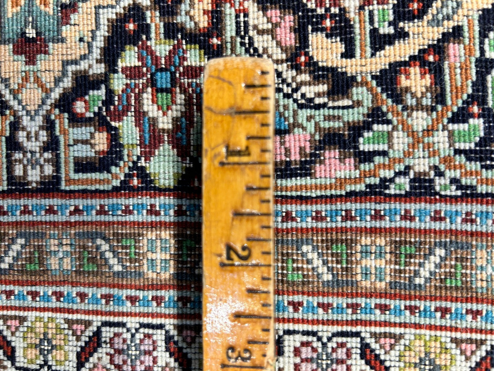 6'7"x9'9" Fine Hand-Knotted Wool & Silk Blend Tabrize Mahi Carpet - Area Rug