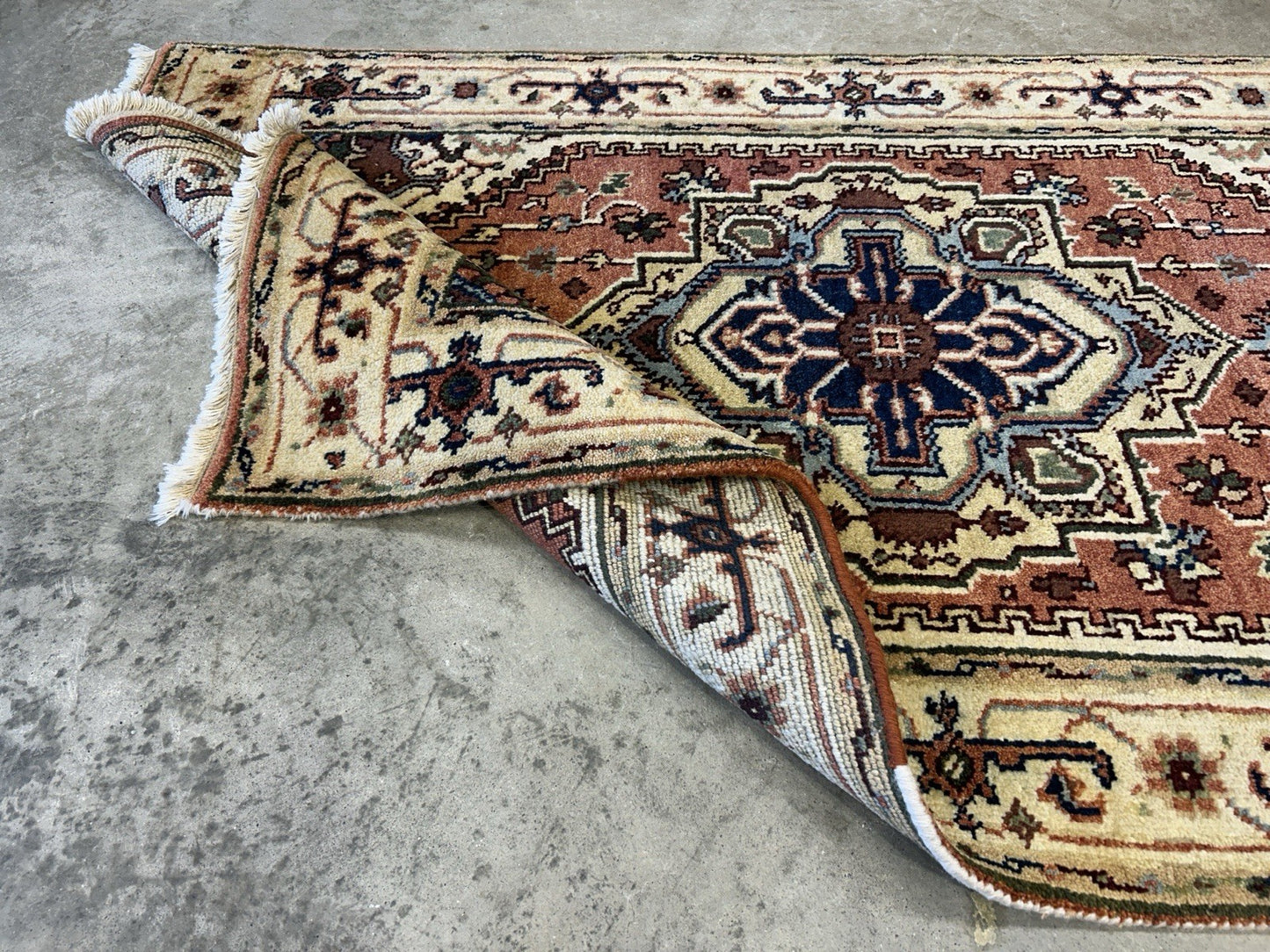 3’x5’ Hand-Knotted 100% Wool Indoserapi Area Rug - Carpet