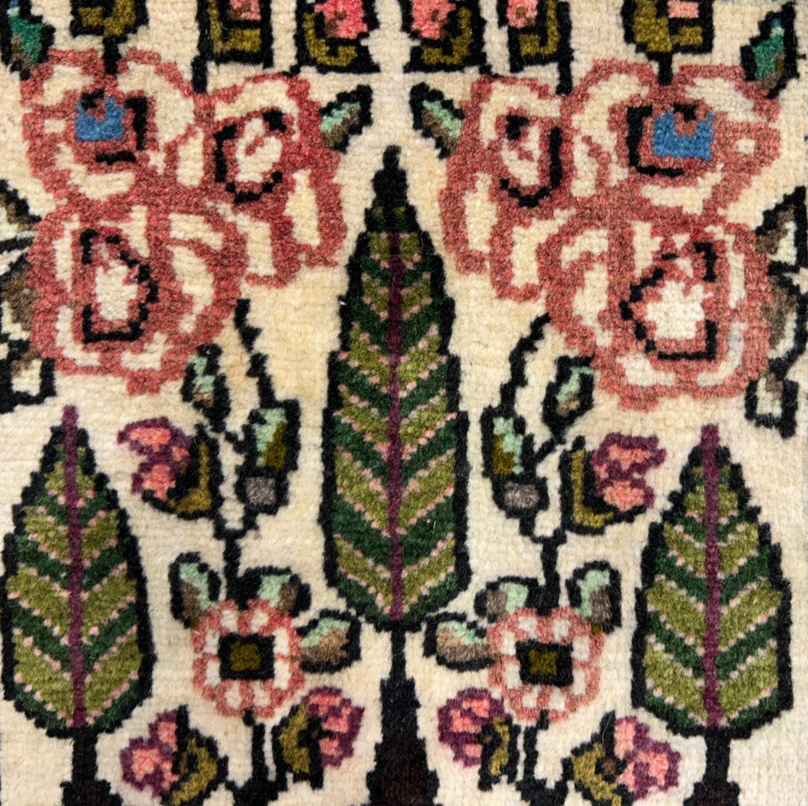 3'5"x5'2" Hand-Knotted 100% Wool Pile Bakhtiarie Area Rug - Carpet