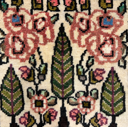 3'5"x5'2" Hand-Knotted 100% Wool Pile Bakhtiarie Area Rug - Carpet