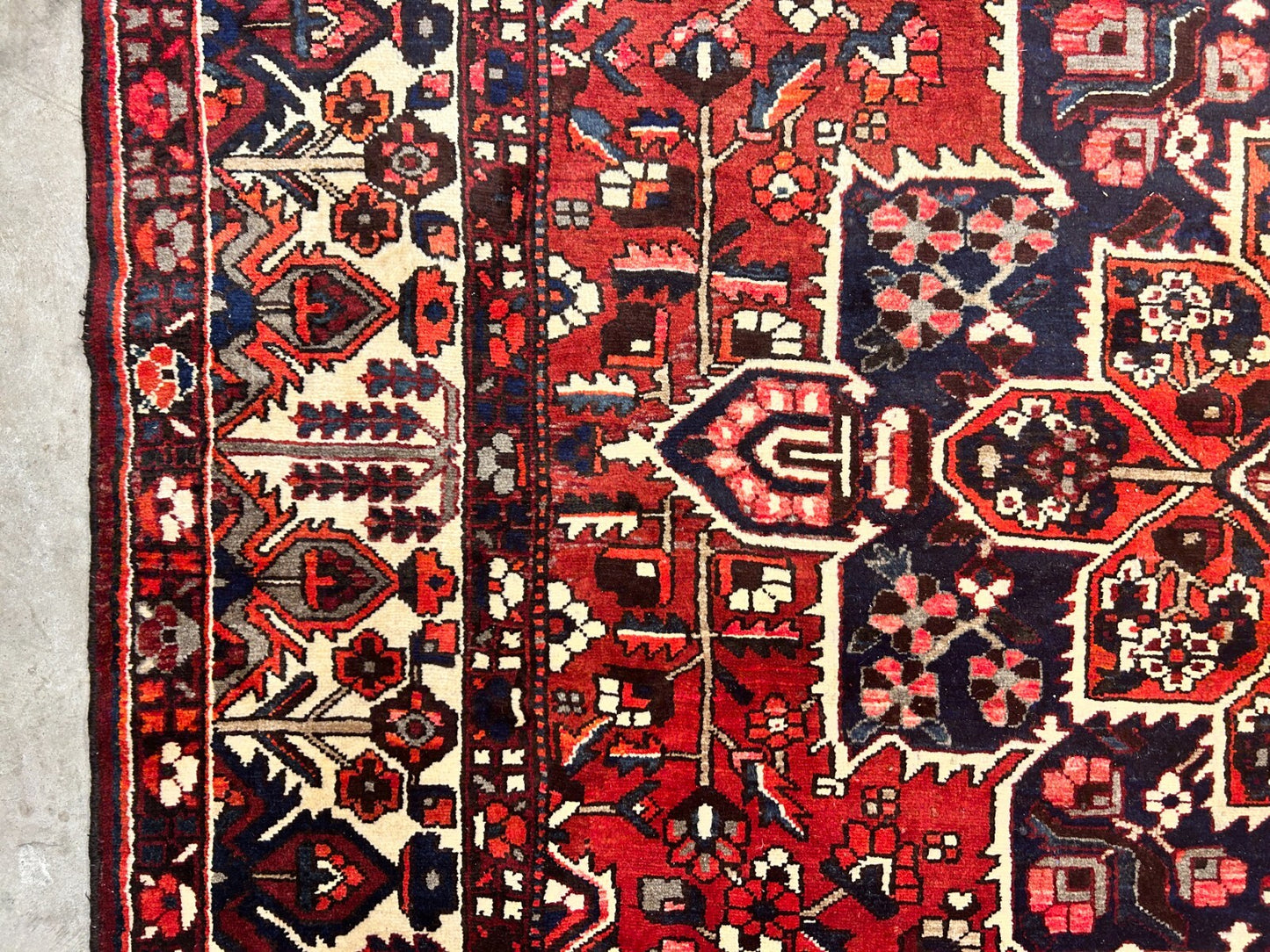 10'3"x12'2" Hand-Knotted 100% Wool Pile Bakhtiarie Rug