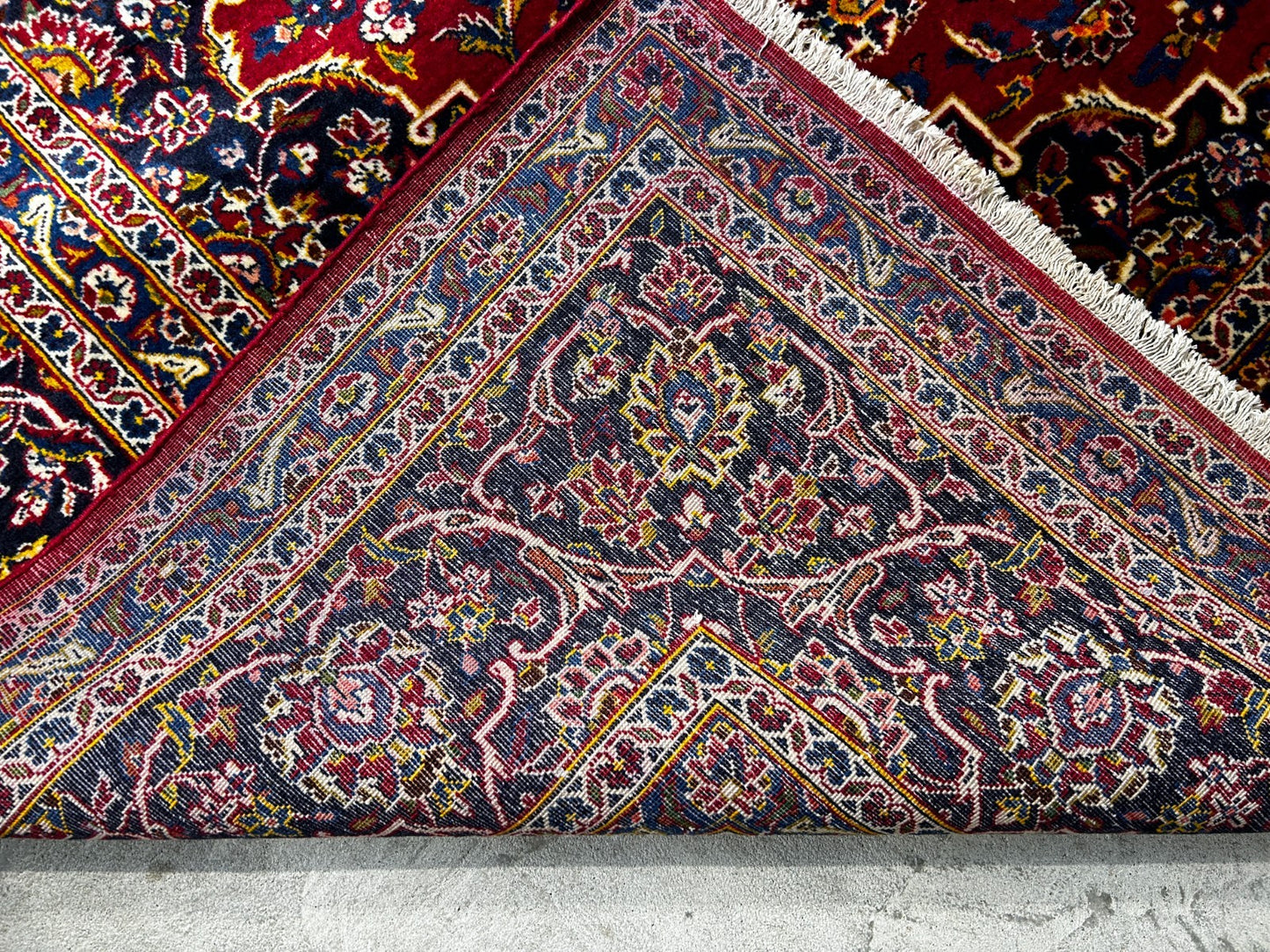 8'4"x12' Hand-Knotted 100% Wool Pile Kashane Area Rug - Signed