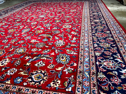 8'2"x12'1'' Fine Hand-Knotted Fine 100% Wool Pile  Kashane Area Rug