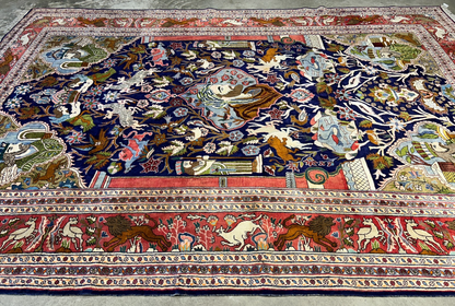 8'4"x11'10" Hand-Knotted 100% Wool Pile Pictorial Kolyayie Rug