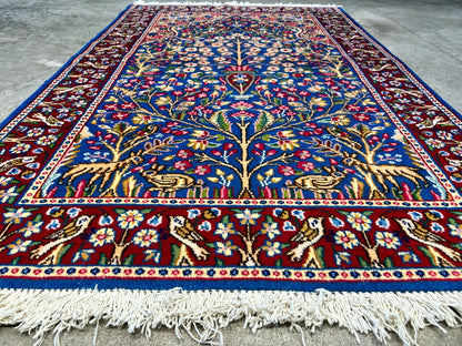 3'x4'9" Hand-Knotted 100% Wool Pile Tree of Life Carpet - Kermane Area Rug