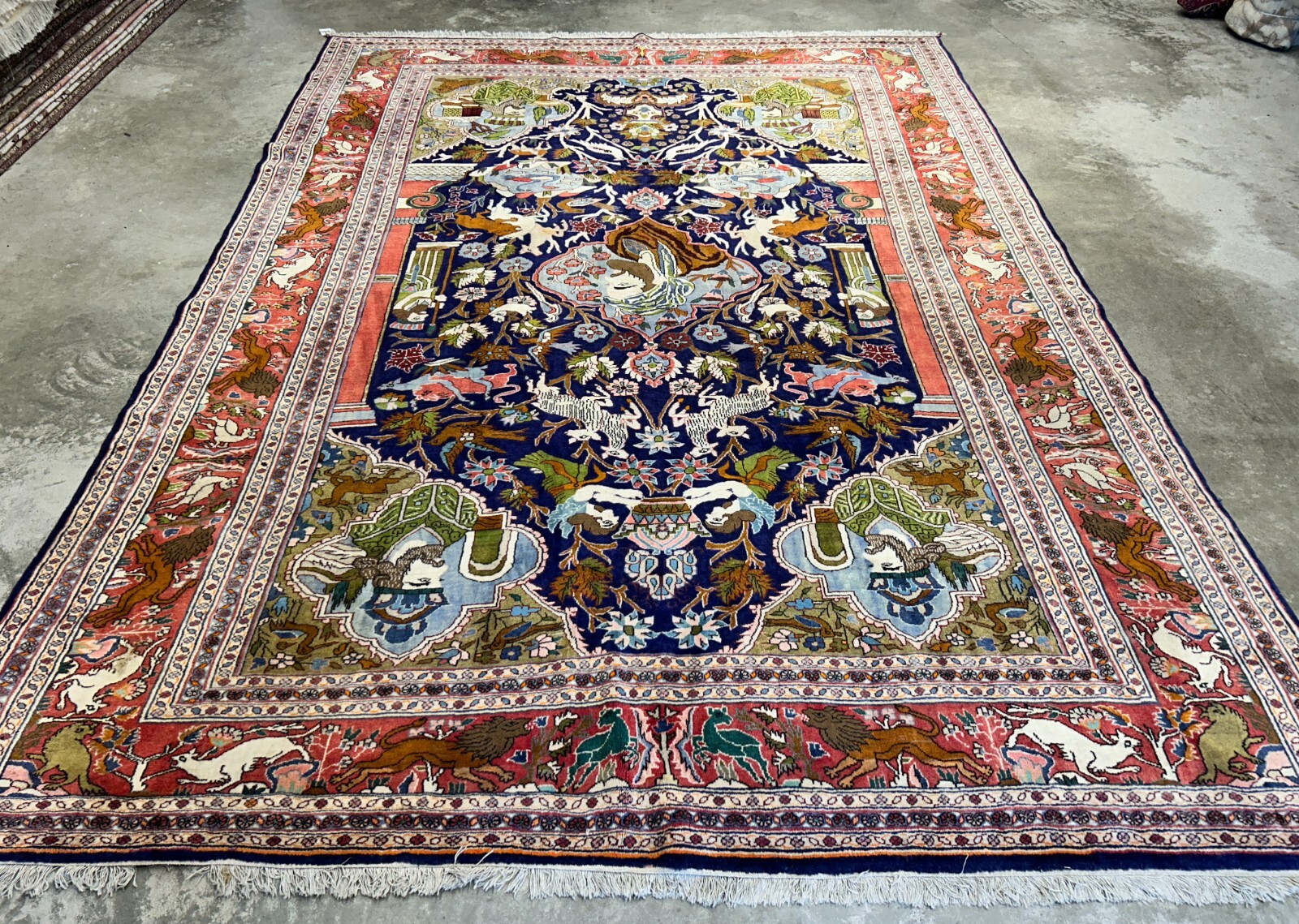 8'4"x11'10" Hand-Knotted 100% Wool Pile Pictorial Kolyayie Rug