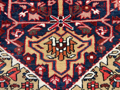 4'6"x7'4" Hand-Knotted 100% Wool Pile Herize Area Rug - Carpet