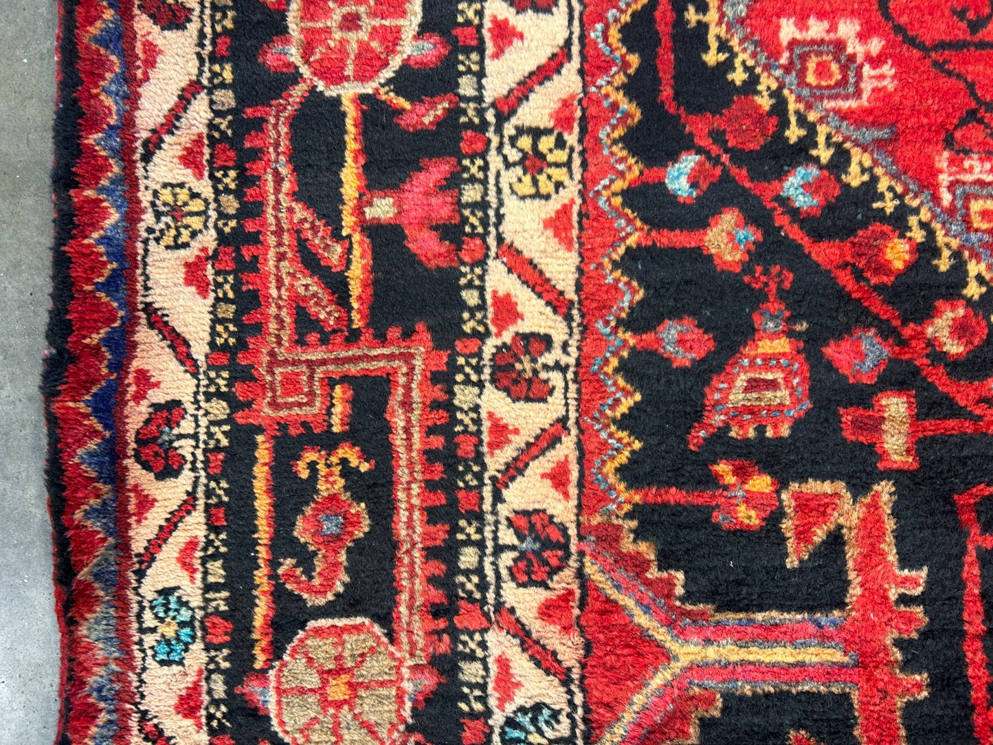 4'10" x 10'0" Hand-Knotted 100% Wool Pile Nahavande Area Rug - Carpet