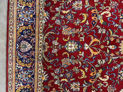 7'11"x9'7" Hand-Knotted 100% Wool Pile Qume Rug