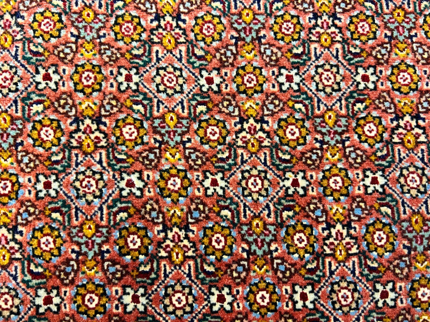 6'8"x10'1" Fine Hand-Knotted Wool & Silk Blend Tabrize Mahi Carpet - Area Rug