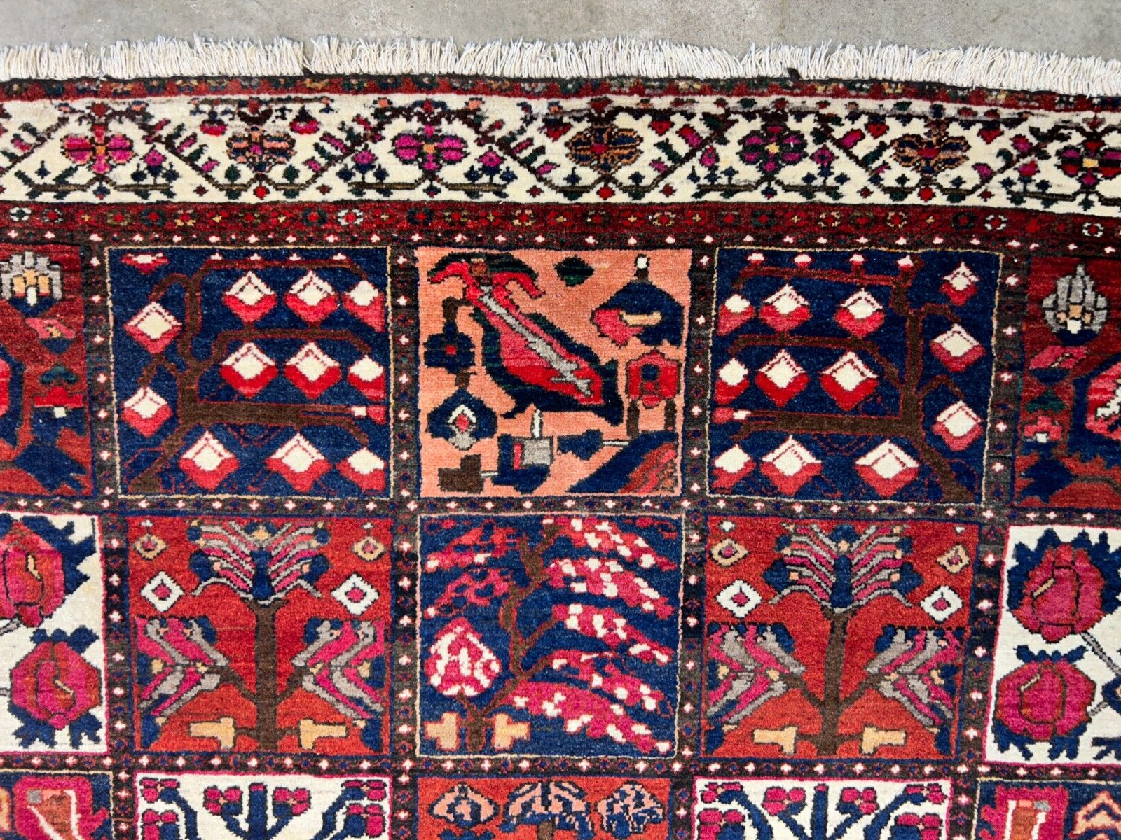 7'1"x10'1" Hand-Knotted 100% Lamb Wool Bakhtiarie Carpet - Area Rug