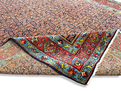 Collector Item -  4'8"x7'1" Antique Hand-Knotted Fine Wool Bidjare Area Rug