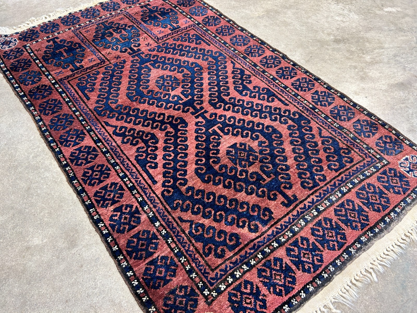 3'x4'6" Antique Hand-Knotted 100% Wool Pile Balouchi Rug