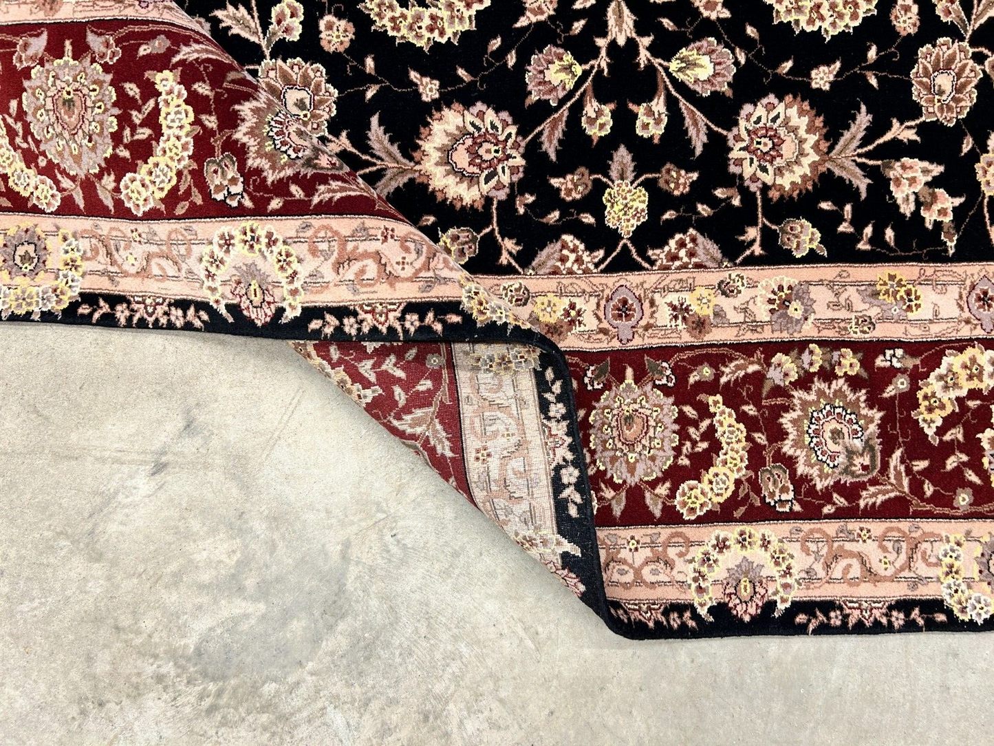 8'6"x11'6" Hand-Knotted Wool & Silk Pile Sinopersian Carpet - Area Rug