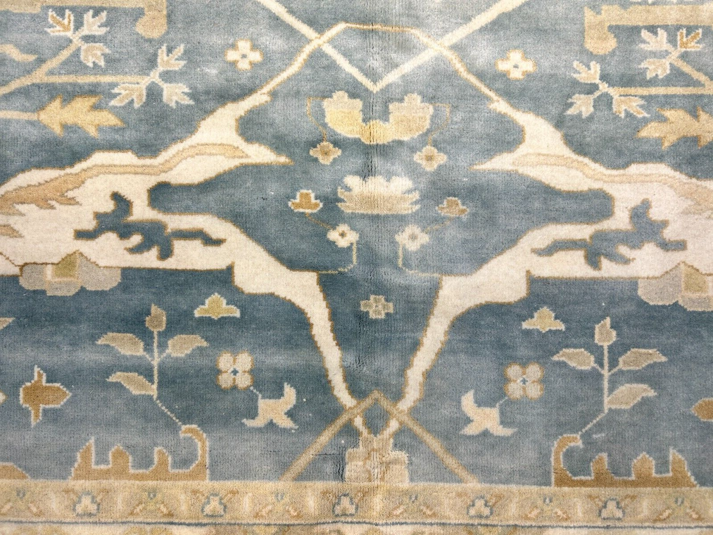 7'10" x 10'0" Hand-Knotted 100% Wool Carpet - Indian Oushak Area Rug