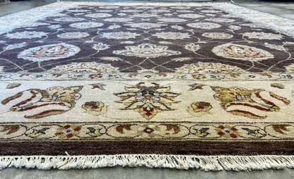 9'x12' Hand-Knotted 100% Wool Pile Lilian Design Carpet - Area Rug