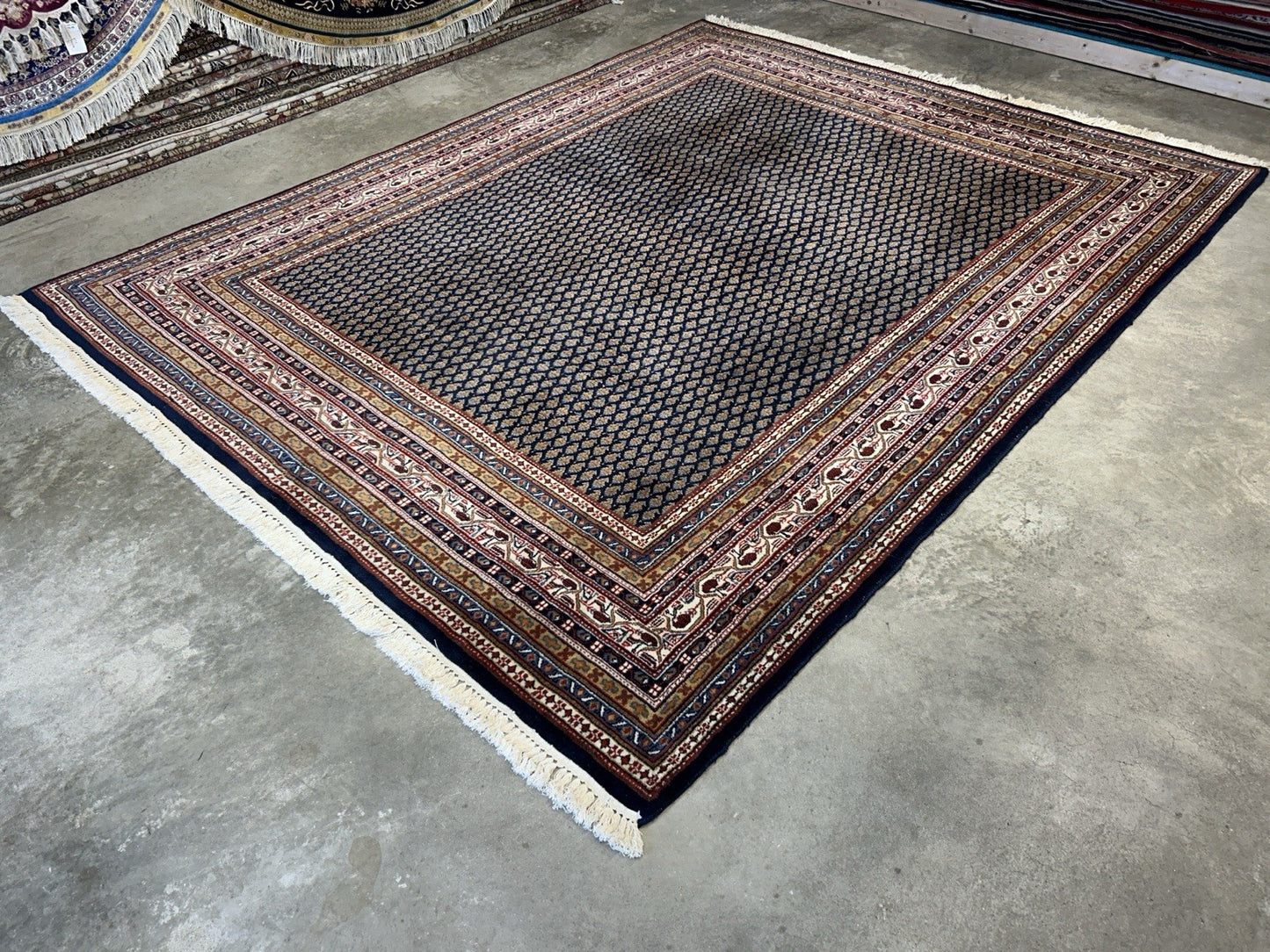 7’11”x10’ Vintage Hand-Knotted 100% Wool Pile Oriental Area Rug - Carpet