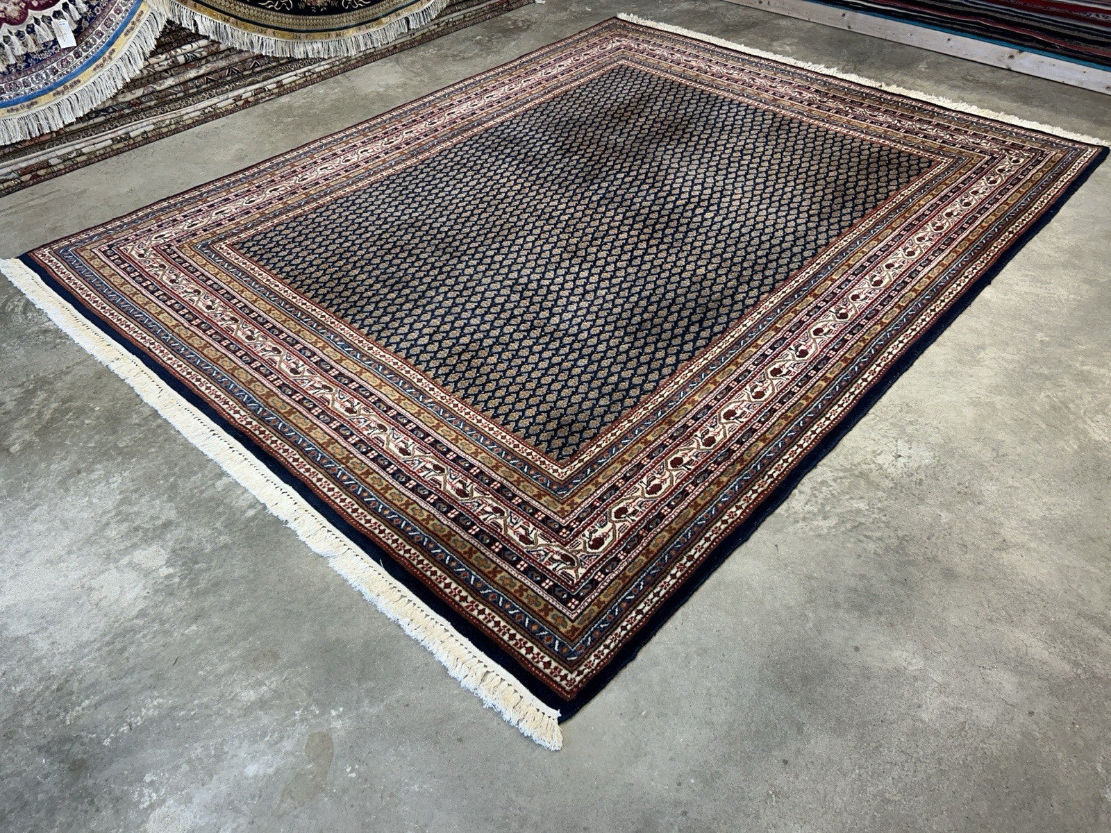 7’11”x10’ Vintage Hand-Knotted 100% Wool Pile Oriental Area Rug - Carpet