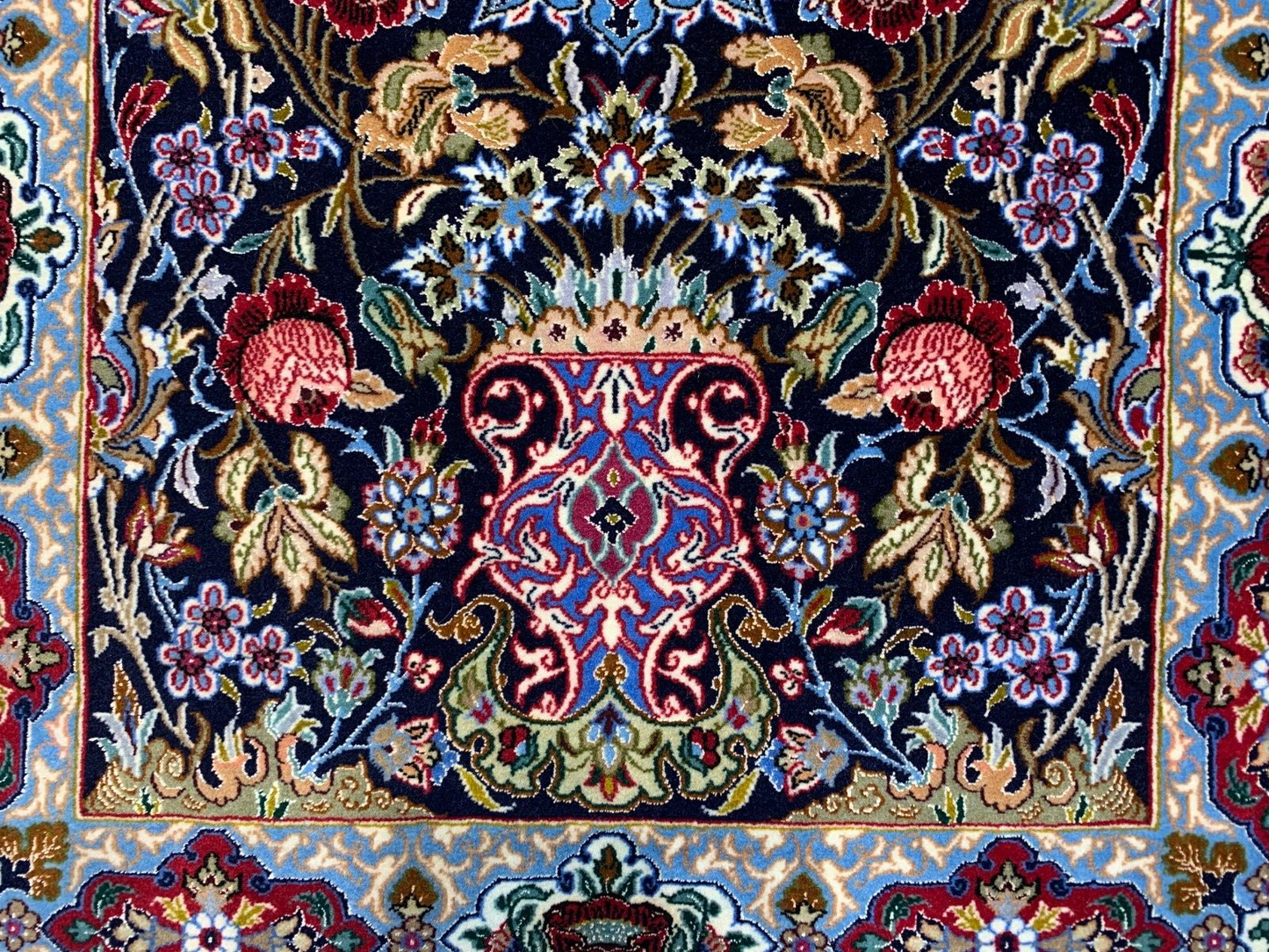 2'3"x3'6" Hand-Knotted Silk & Wool Esfahane Carpet - Area Rug