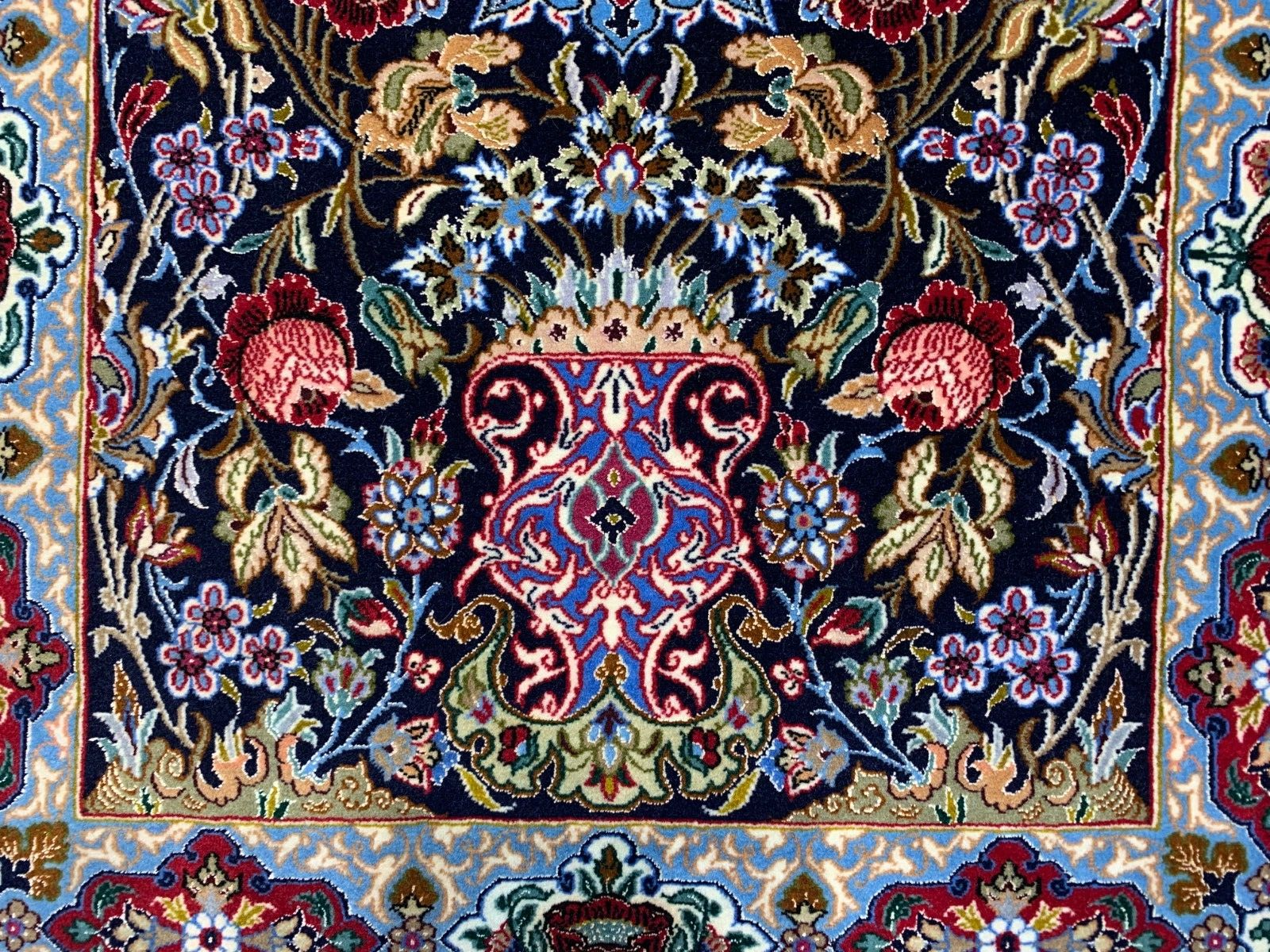 2'3"x3'6" Hand-Knotted Silk & Wool Esfahane Carpet - Area Rug