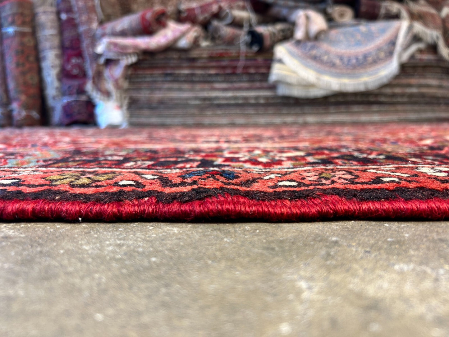 7'10"x11'4" Hand-Knotted 100% Wool Pile Herize Rug