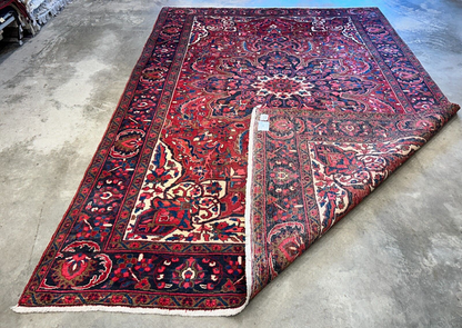 8'2"x11'6" Hand-Knotted 100% Wool Pile Herize Rug