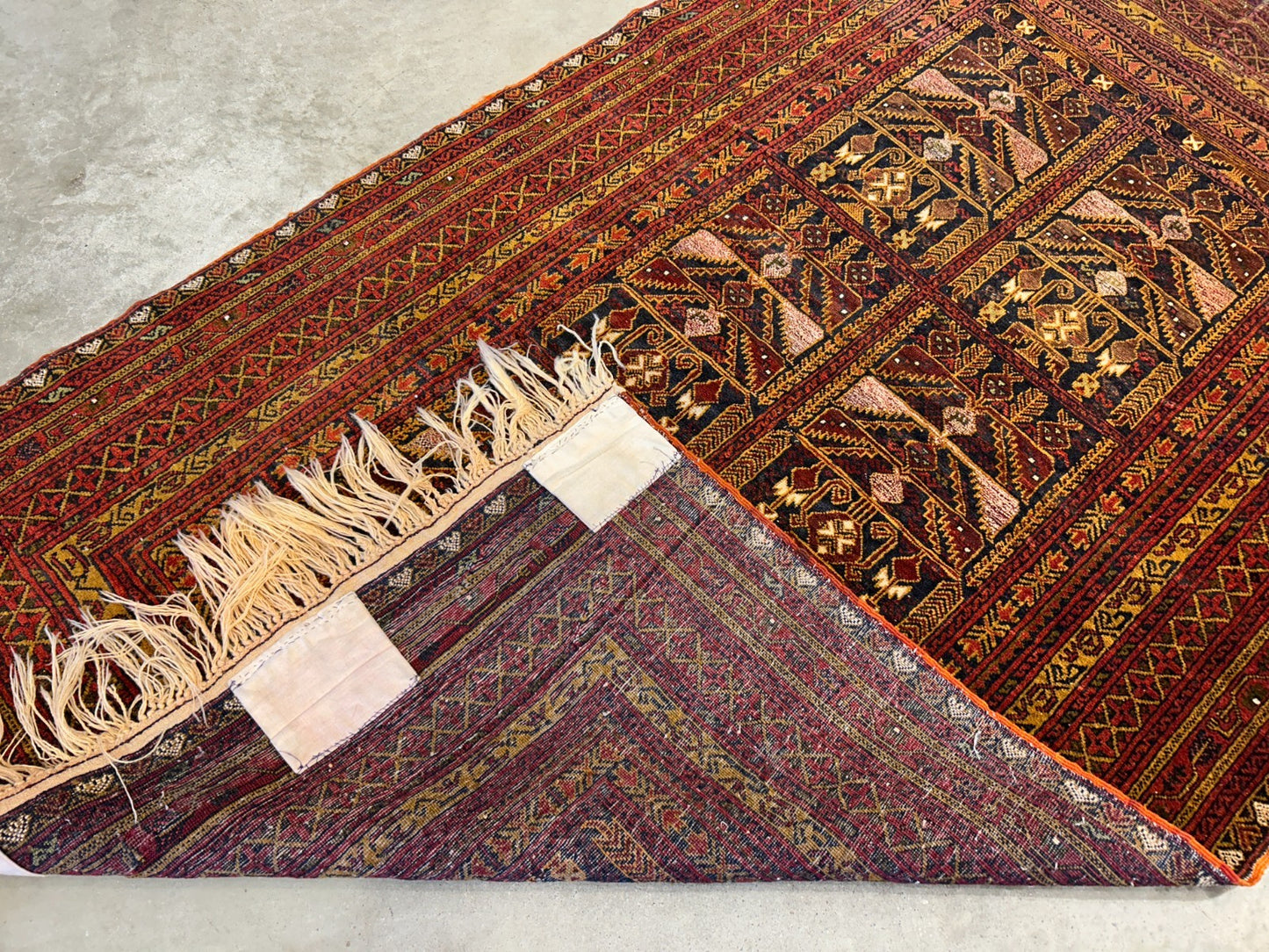 3'10"x6'3" Vintage Hand-Knotted 100% Wool Pile Oriental Area Rug - Carpet