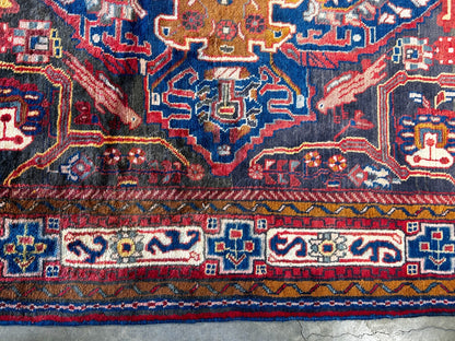 4'8" x 9'3" Hand-Knotted 100% Wool Pile Nahavande Area Rug - Carpet