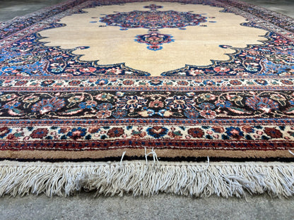 6'11"x10'3" Antique Hand-Knotted Wool Oriental Mood Rug - Area Carpet