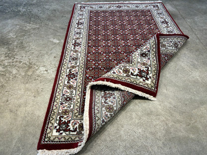 3'2"x5' Hand-Knotted Wool & Silk Tabrize Mahi Rug - Area Carpet